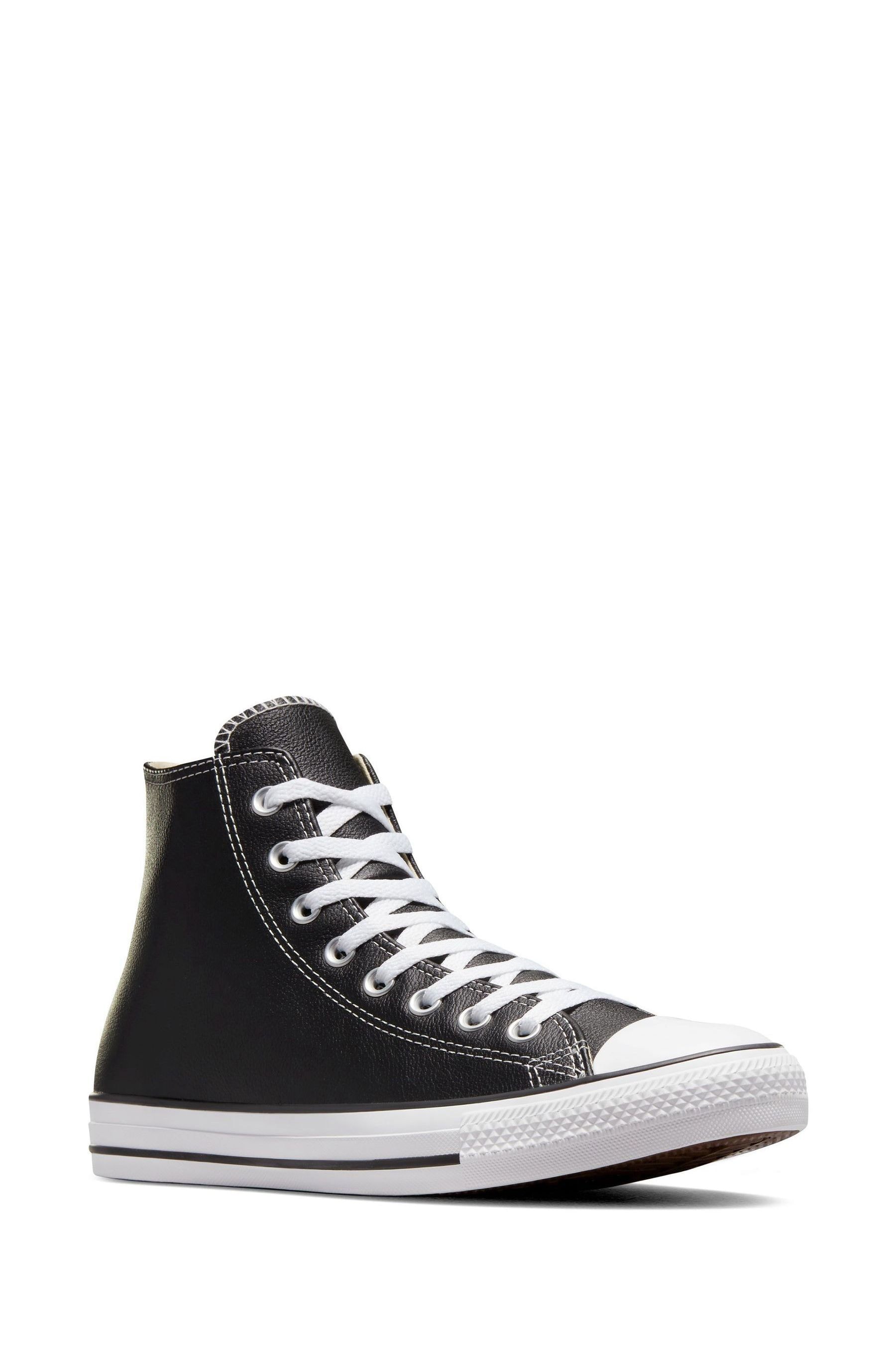 Buy Converse Black Leather Chuck Taylor All Star High Top Trainers from the Next UK online shop