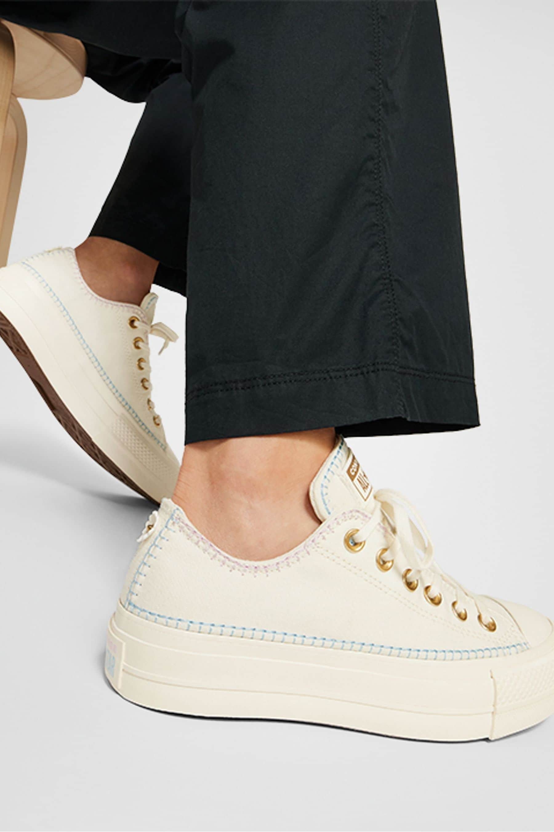 Buy Converse Cream White Chuck Taylor All Star Lift Trainers from the Next UK online shop
