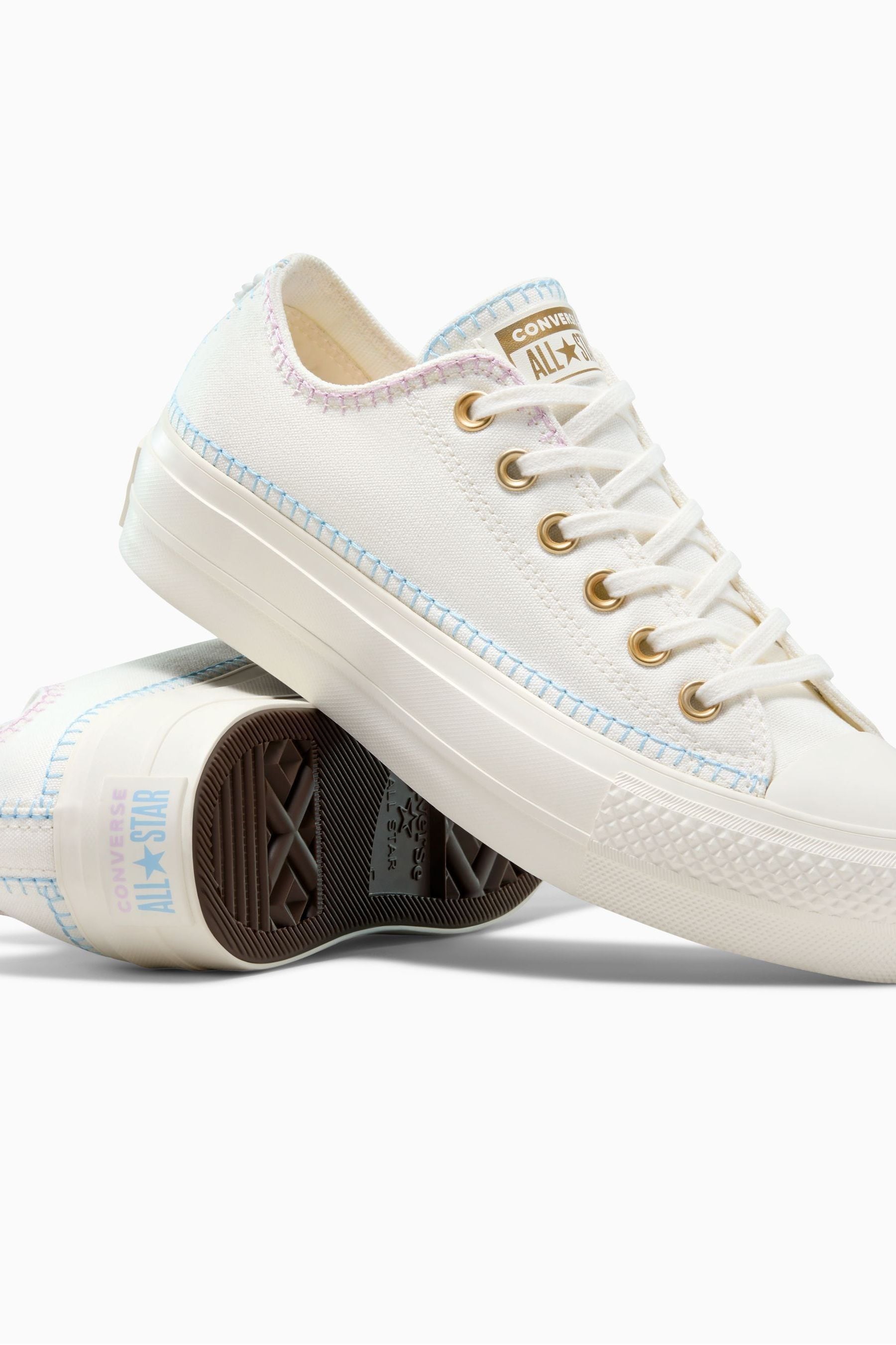 Converse Cream White Chuck Taylor All Star Lift Trainers