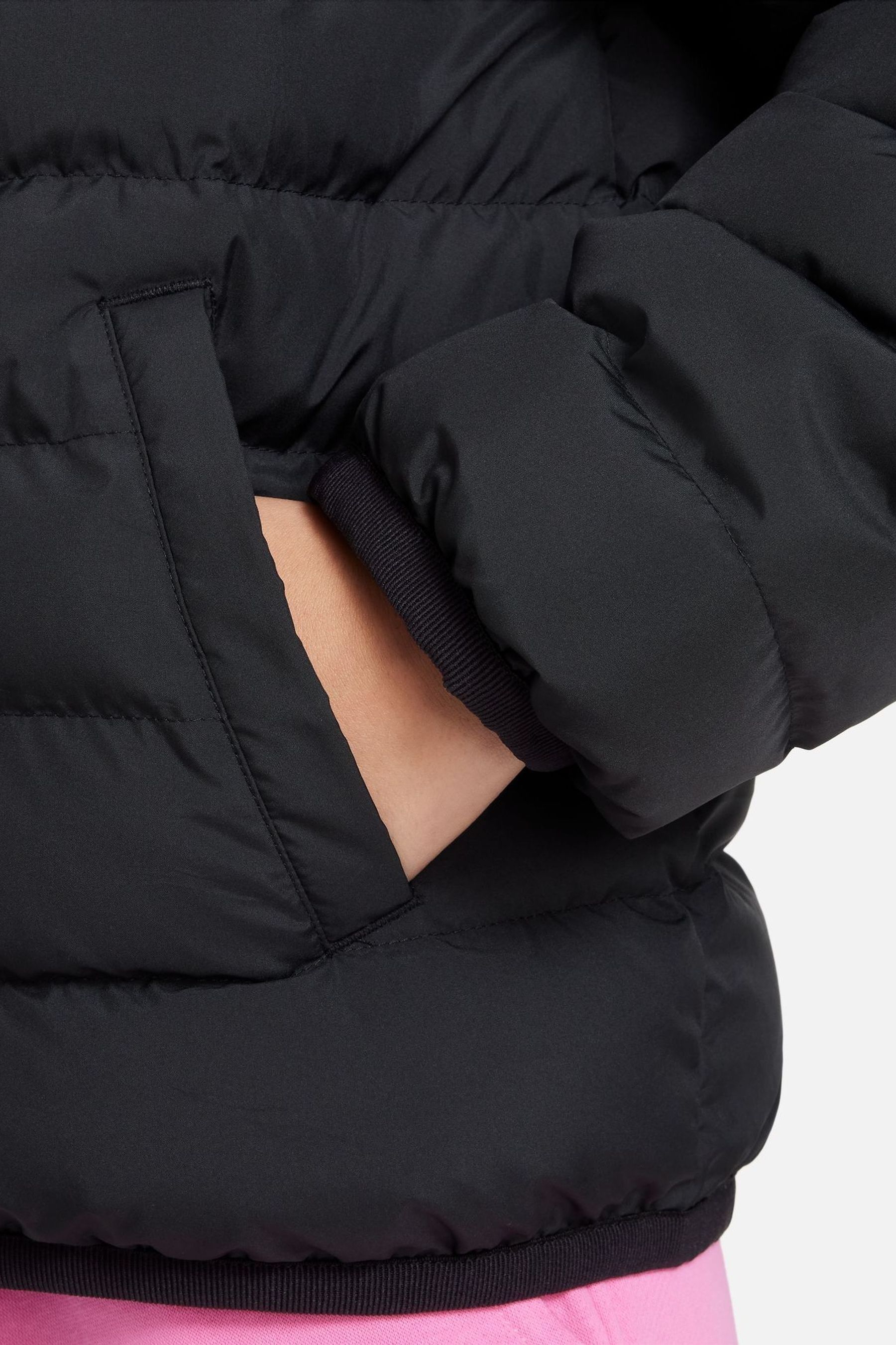 Nike Black Pink Oversized Padded Jacket