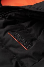 Superdry Black Hooded Microfibre Padded Jacket - Image 6 of 6