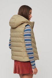 Superdry Nude Hooded Microfibre Padded Jacket - Image 2 of 6