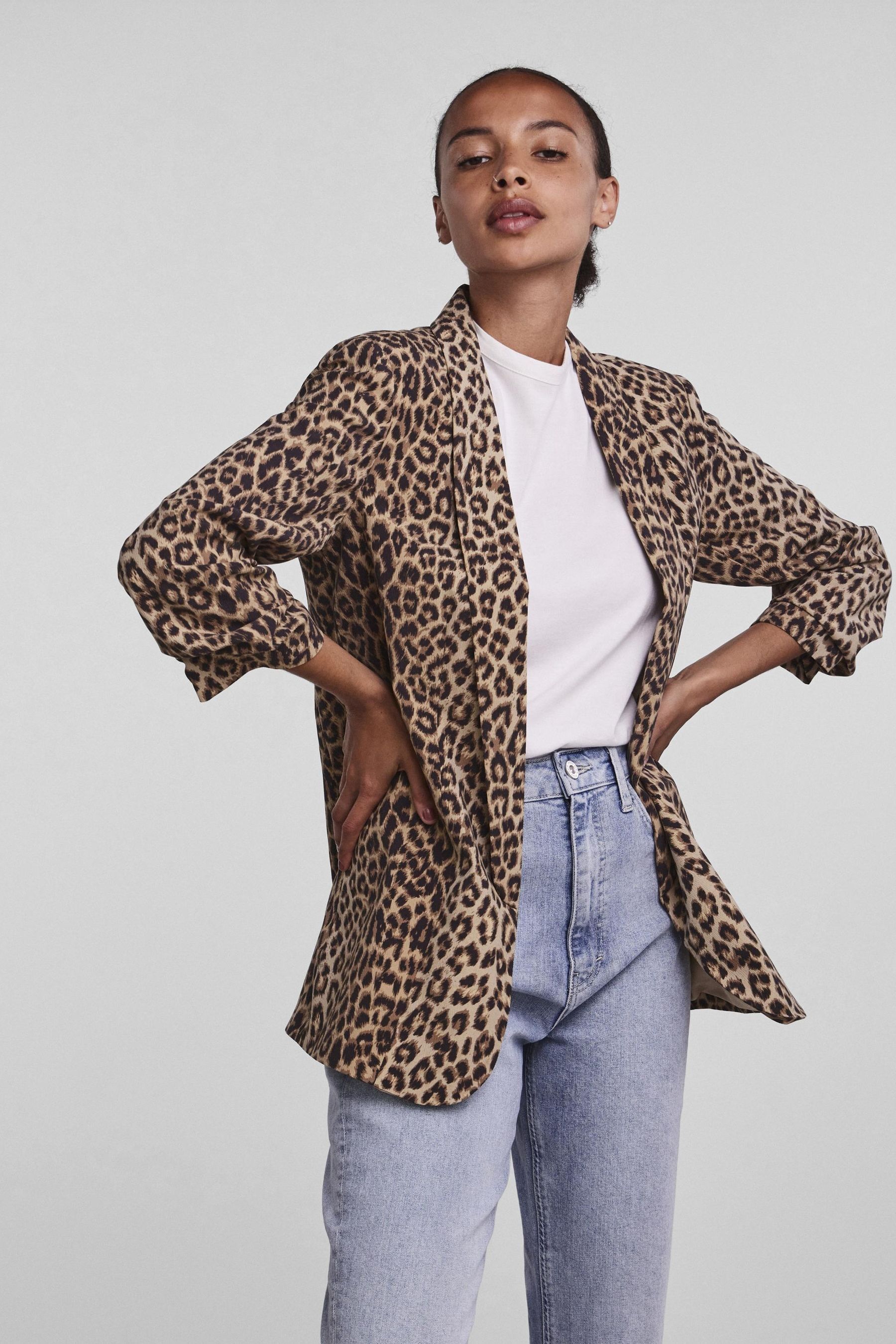 Leopard print blazer next on sale