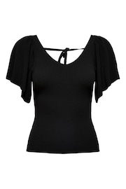 ONLY Black Frill Sleeve Top - Image 5 of 5