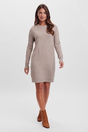 VERO MODA Grey Cosy Long Sleeve Jumper Dress - Image 4 of 6