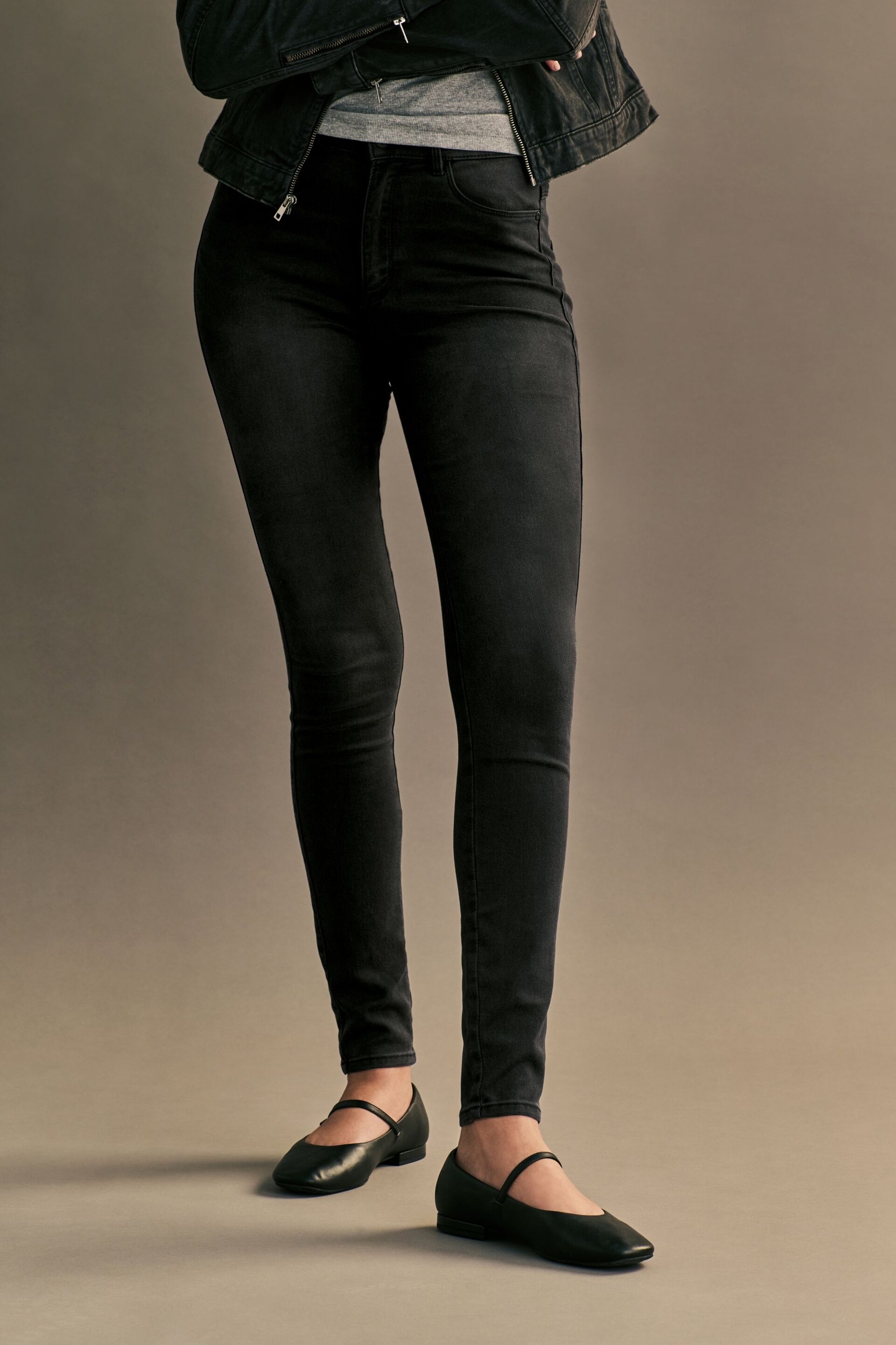 ONLY Black High Waisted Stretch Skinny Royal Jeans - Image 1 of 7