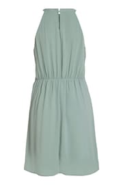 VILA Green Halter Neck Tulle Fit And Flare Dress - Image 7 of 7