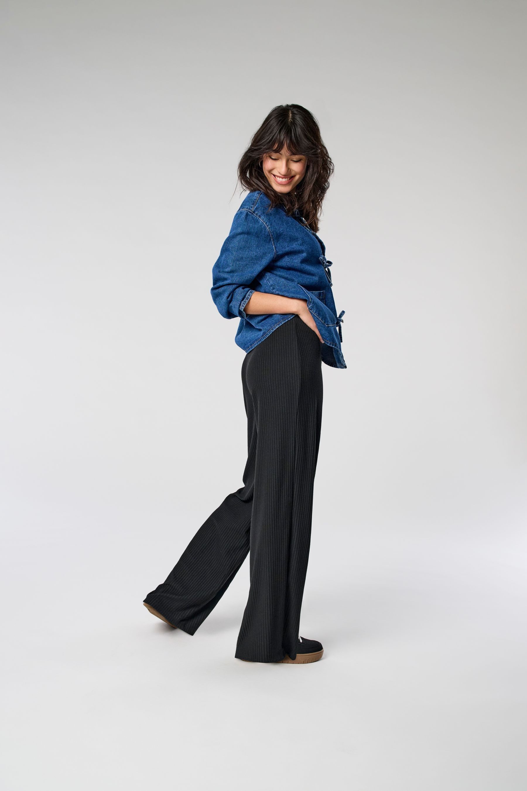 High waisted wide leg trousers uk online