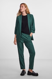 PIECES Green Ruched Sleeve Blazer - Image 3 of 5