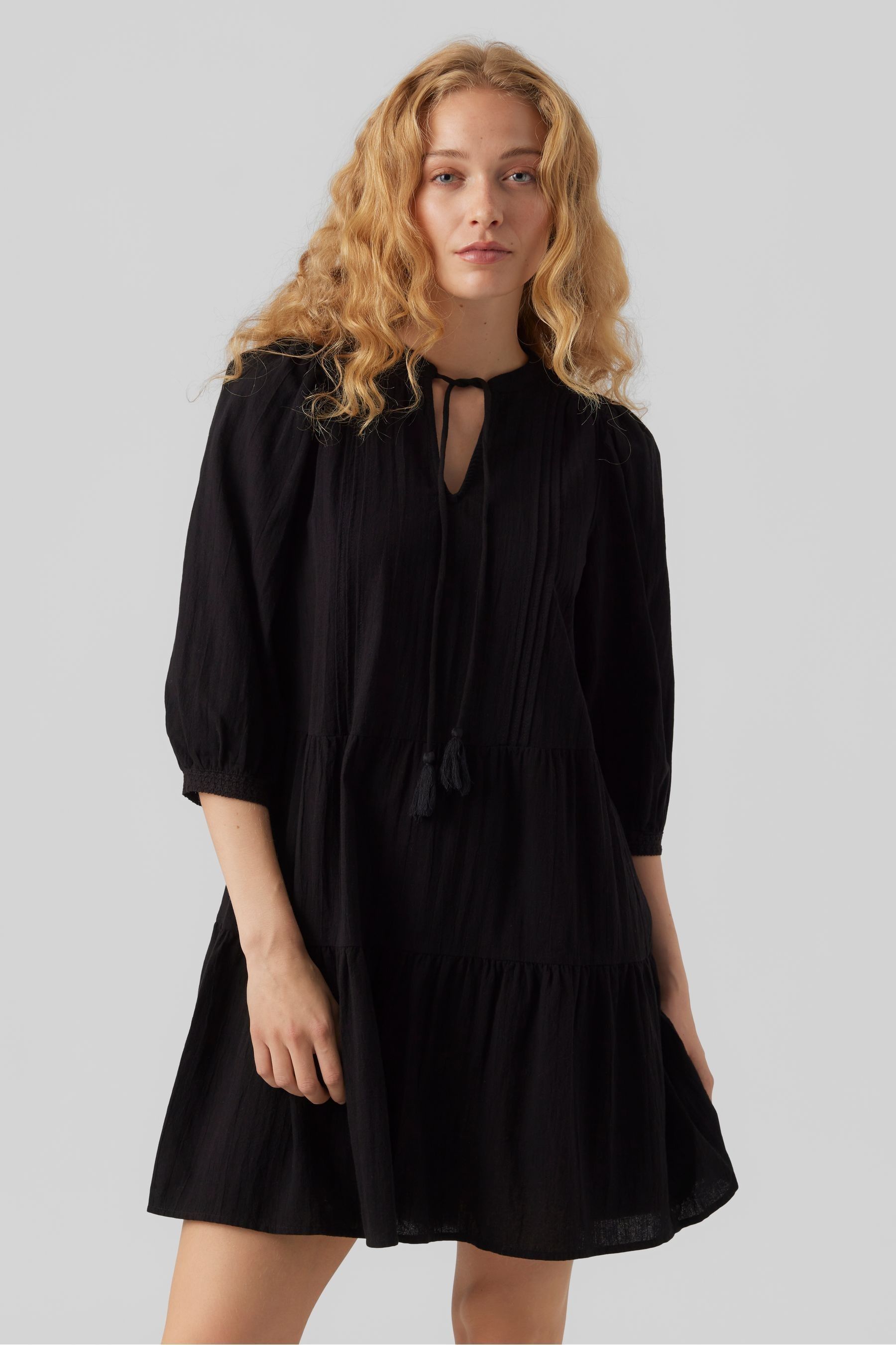 Buy VERO MODA Black Embroidered Detail Cotton Summer Boho Smock Dress from  Next USA