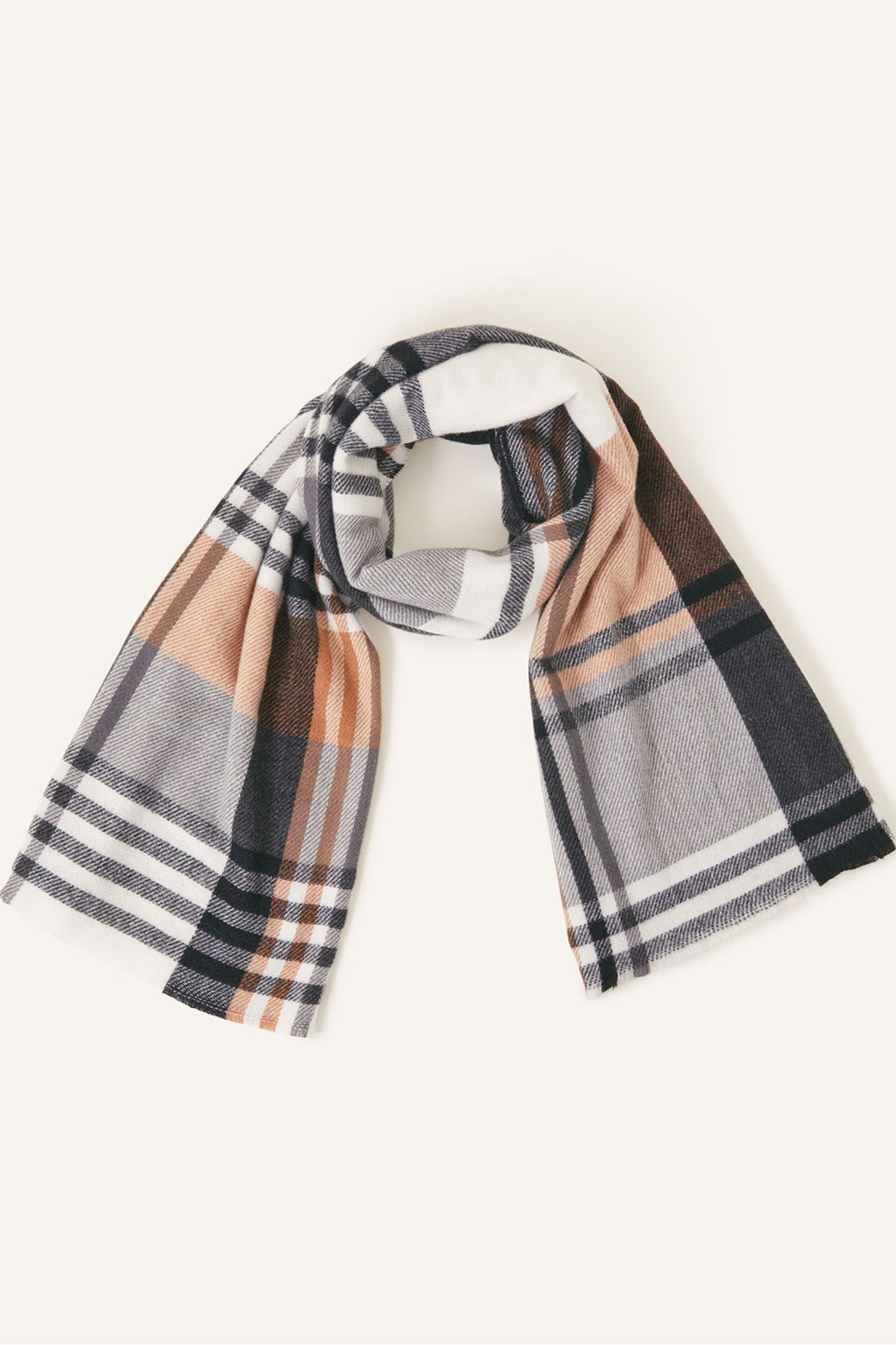 Accessorize Black Check Blanket Scarf - Image 1 of 3