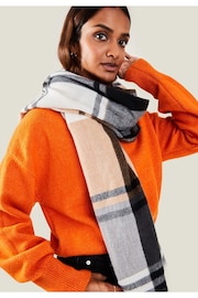 Accessorize Black Check Blanket Scarf - Image 3 of 3