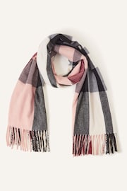 Accessorize Pink Check Blanket Scarf - Image 1 of 3
