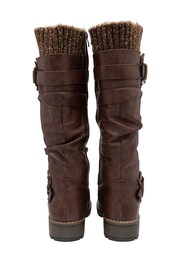 Lotus Brown Knee High Boots - Image 3 of 4