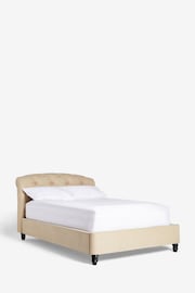 Soft Linen Look Light Natural Hartford Upholstered Ottoman Storage Bed Frame - Image 6 of 6