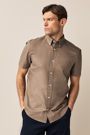 Stone Regular Fit Regular Fit Short Sleeve Oxford Shirt - Image 1 of 7