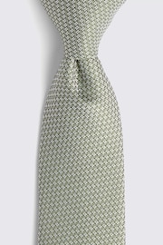 MOSS Light Green Textured Tie - Image 2 of 3