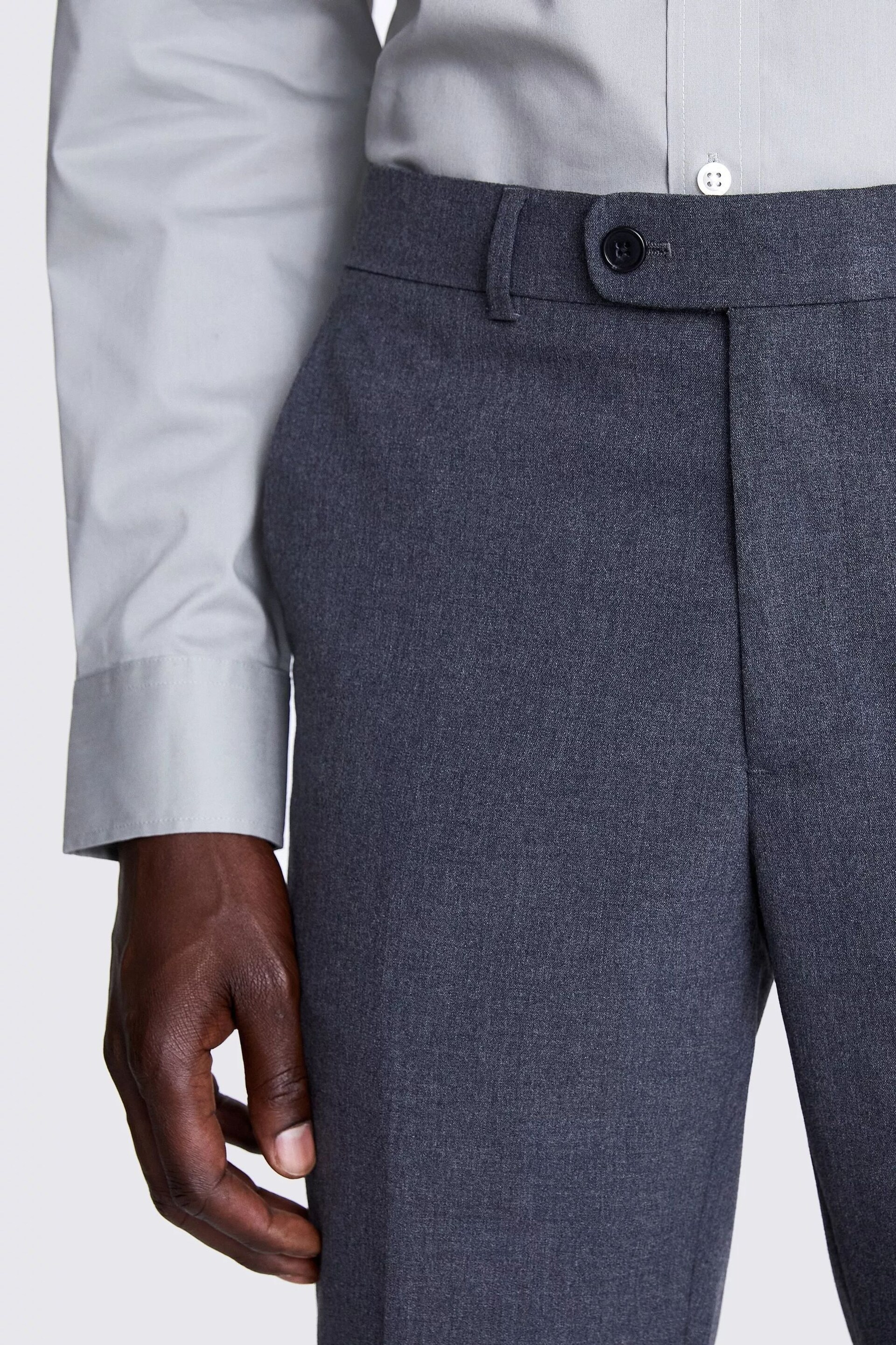 MOSS Grey Tailored Fit Trousers - Image 3 of 3