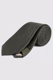 MOSS Olive Green Textured Tie - Image 1 of 2