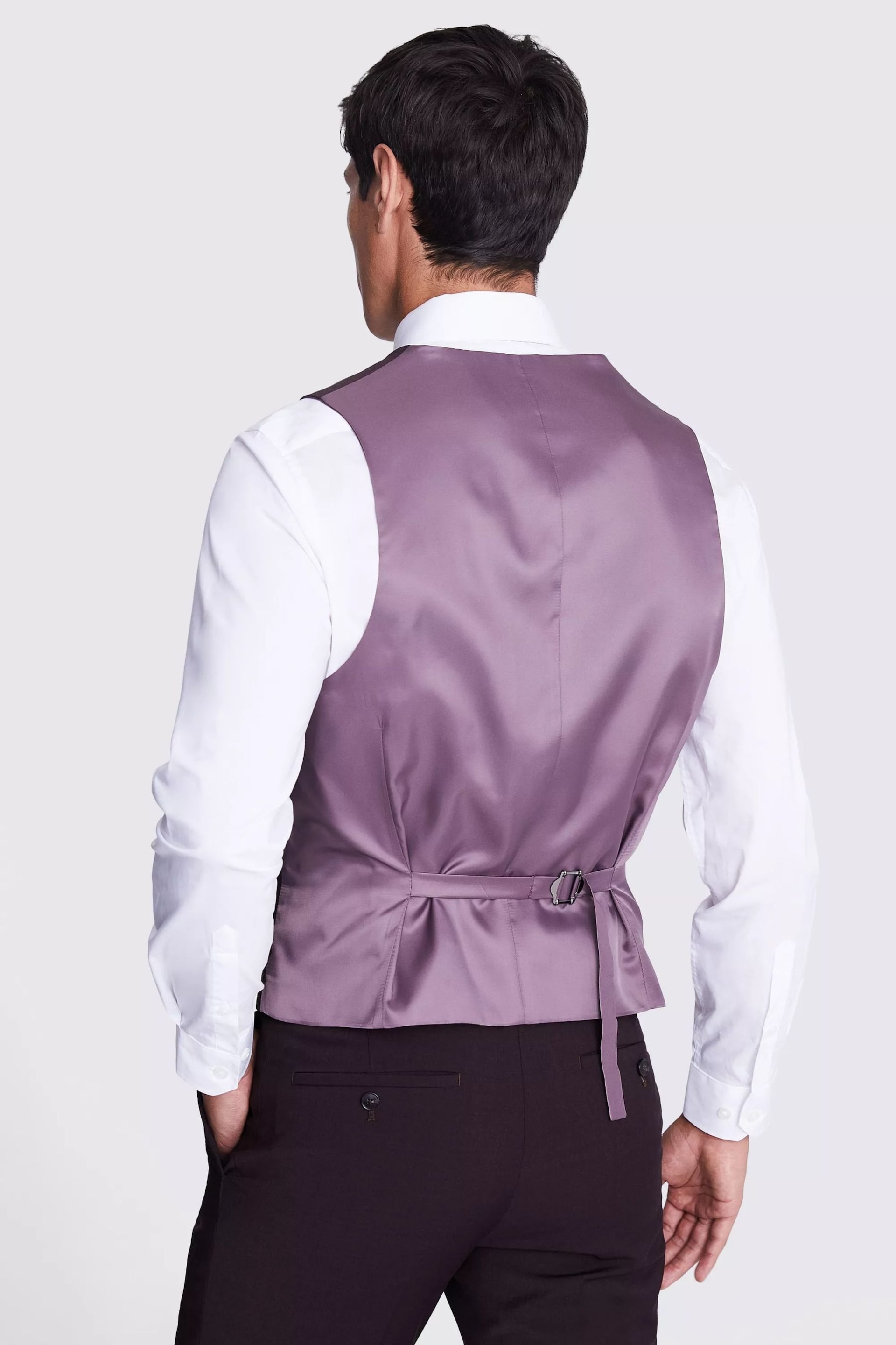 DKNY Burgundy Red Slim Fit Waistcoat - Image 2 of 2