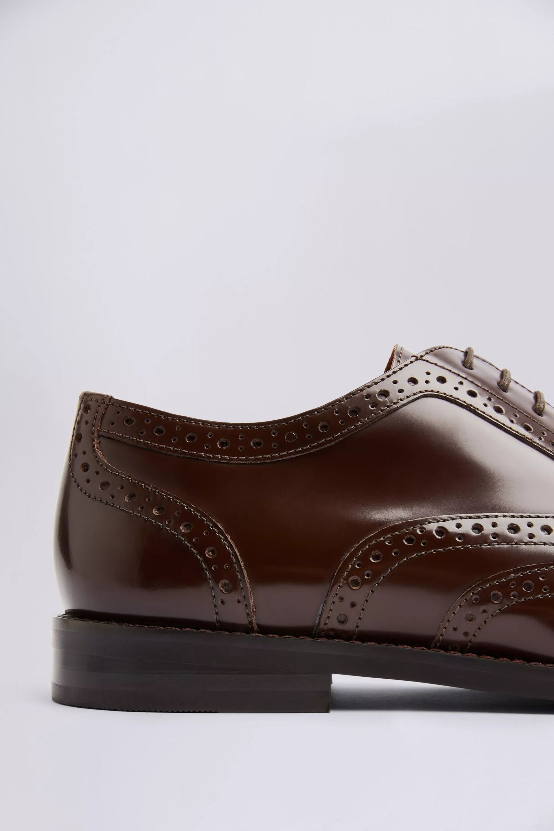 MOSS Brown Oxford Brogue Shoes - Image 3 of 4