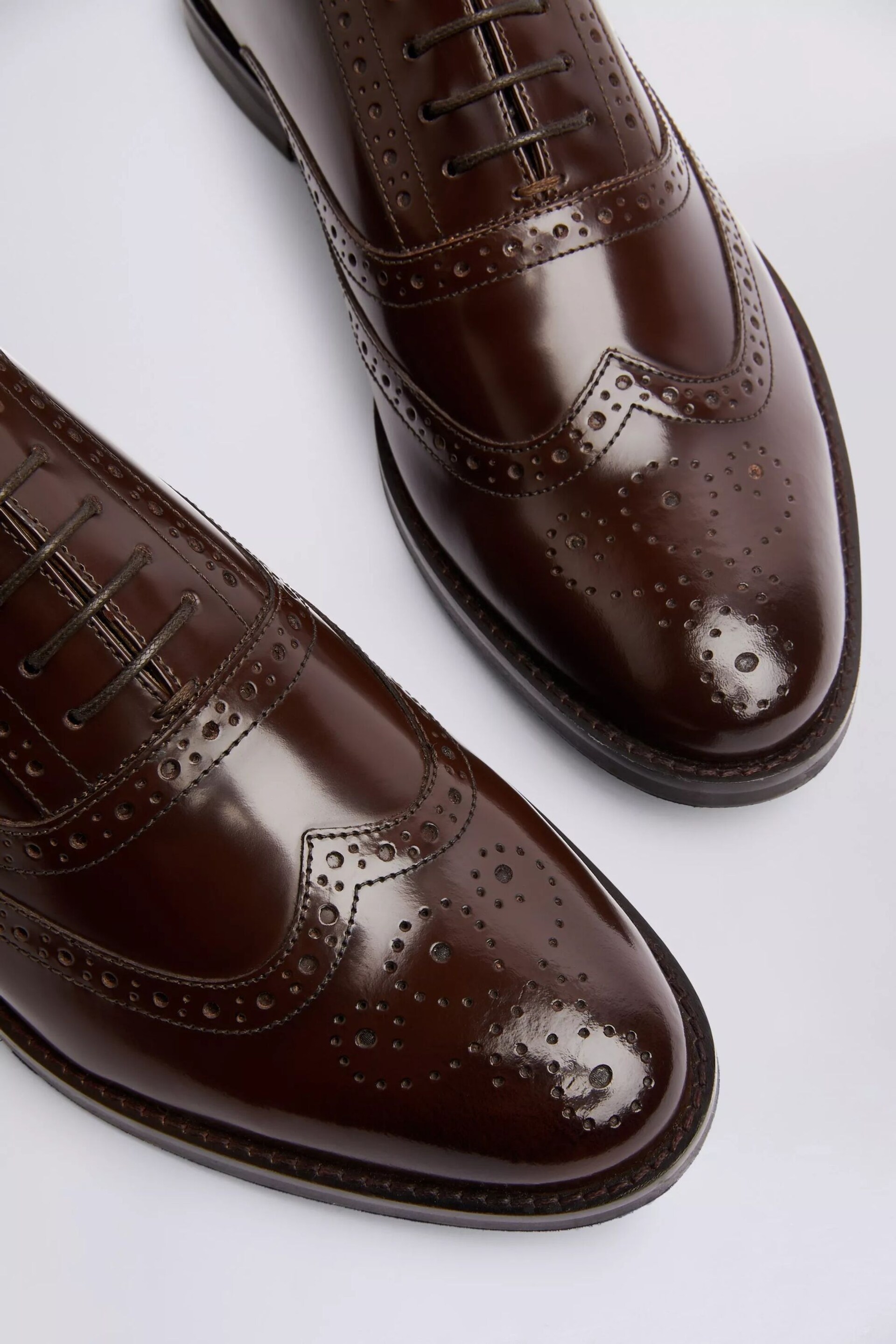 MOSS Brown Oxford Brogue Shoes - Image 4 of 4