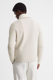 Reiss Stone Tosca Hybrid Knit and Quilt Jacket - Image 5 of 6