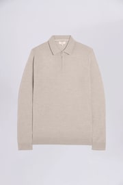 MOSS Natural Merino Blend Zip Polo Shirt - Image 4 of 5