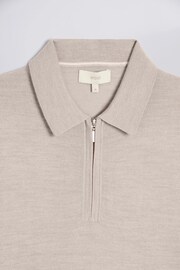 MOSS Natural Merino Blend Zip Polo Shirt - Image 5 of 5