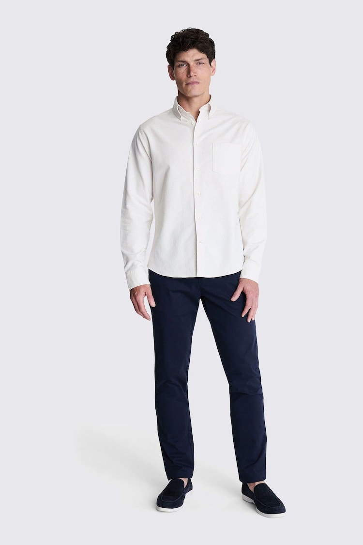 MOSS Natural Washed Oxford 100% Cotton Shirt - Image 2 of 5