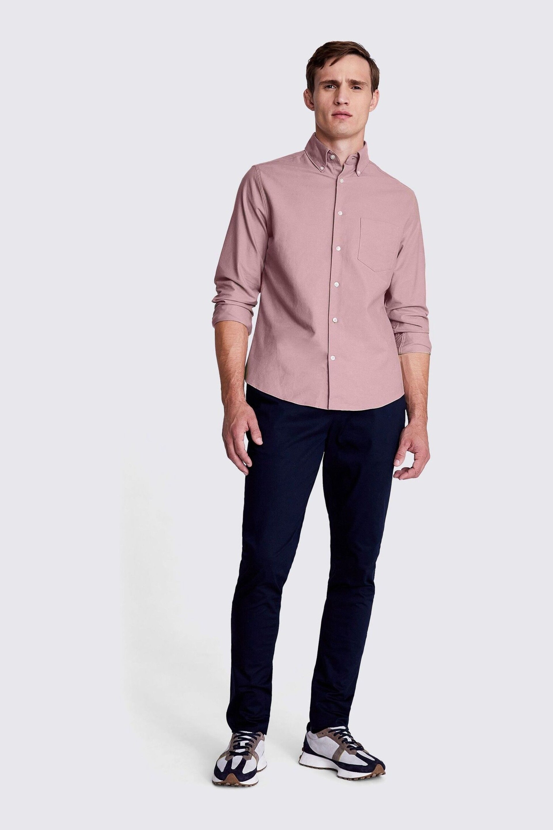 MOSS Pink Washed Oxford Shirt - Image 2 of 6