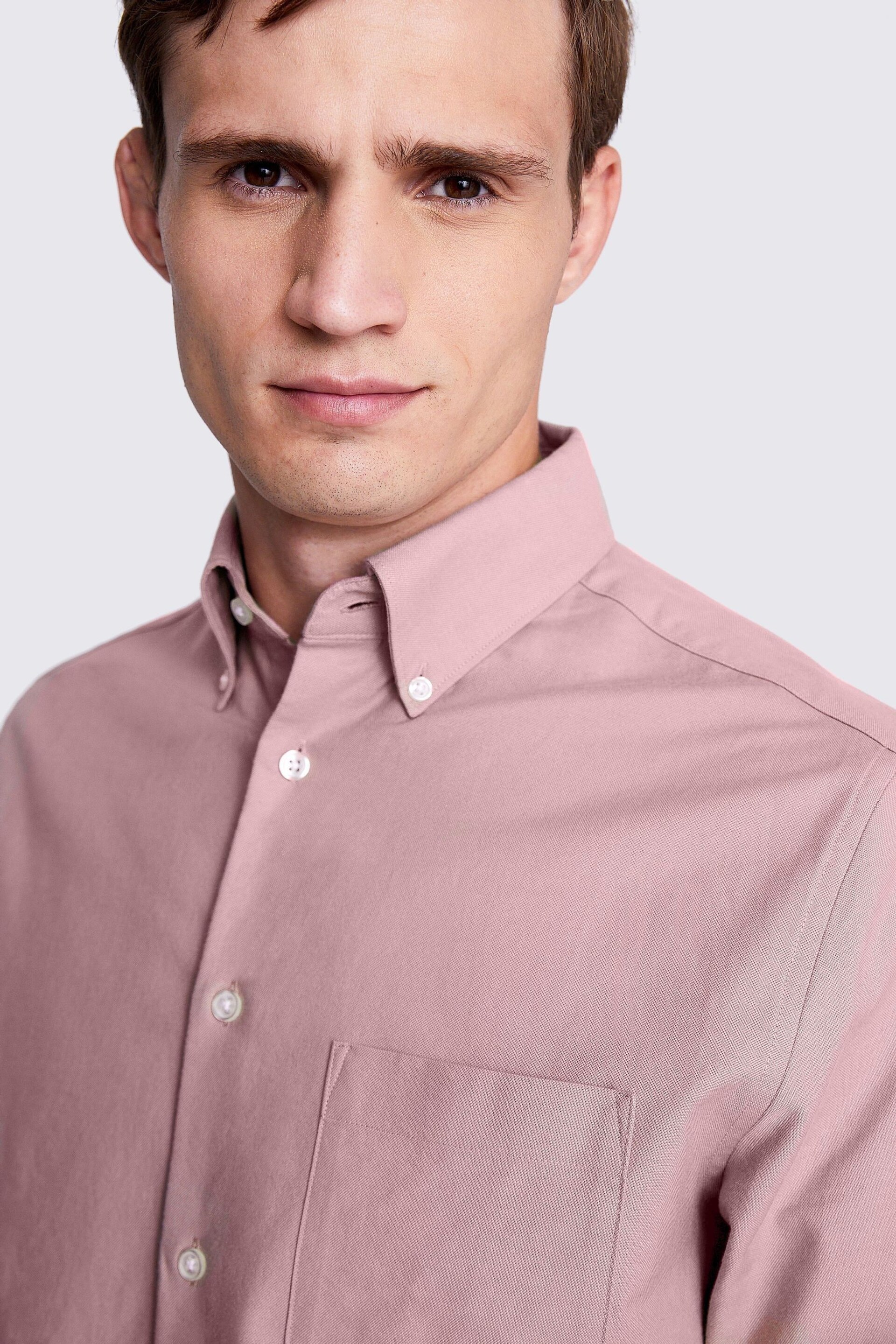 MOSS Pink Washed Oxford Shirt - Image 4 of 6