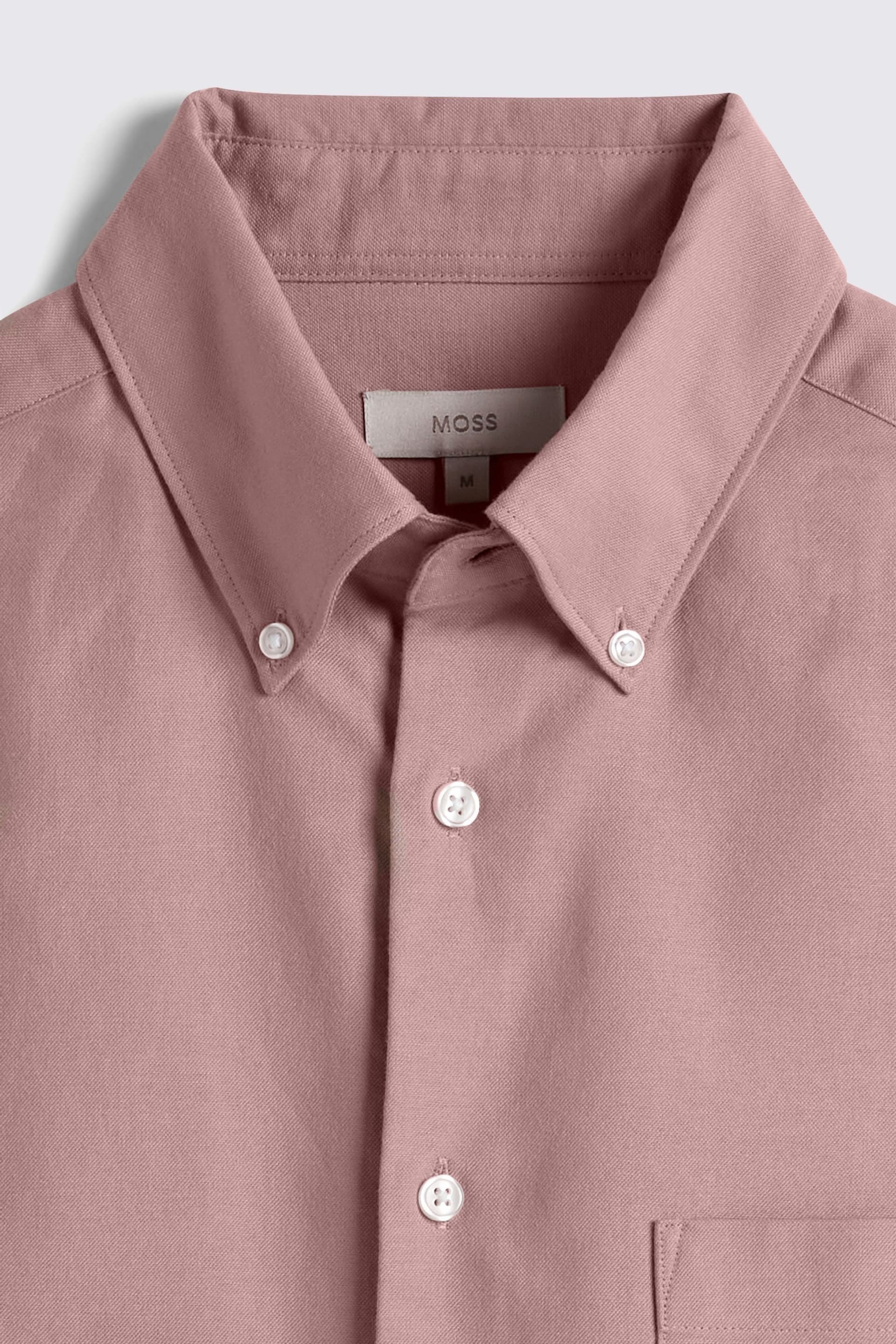 MOSS Pink Washed Oxford Shirt - Image 6 of 6