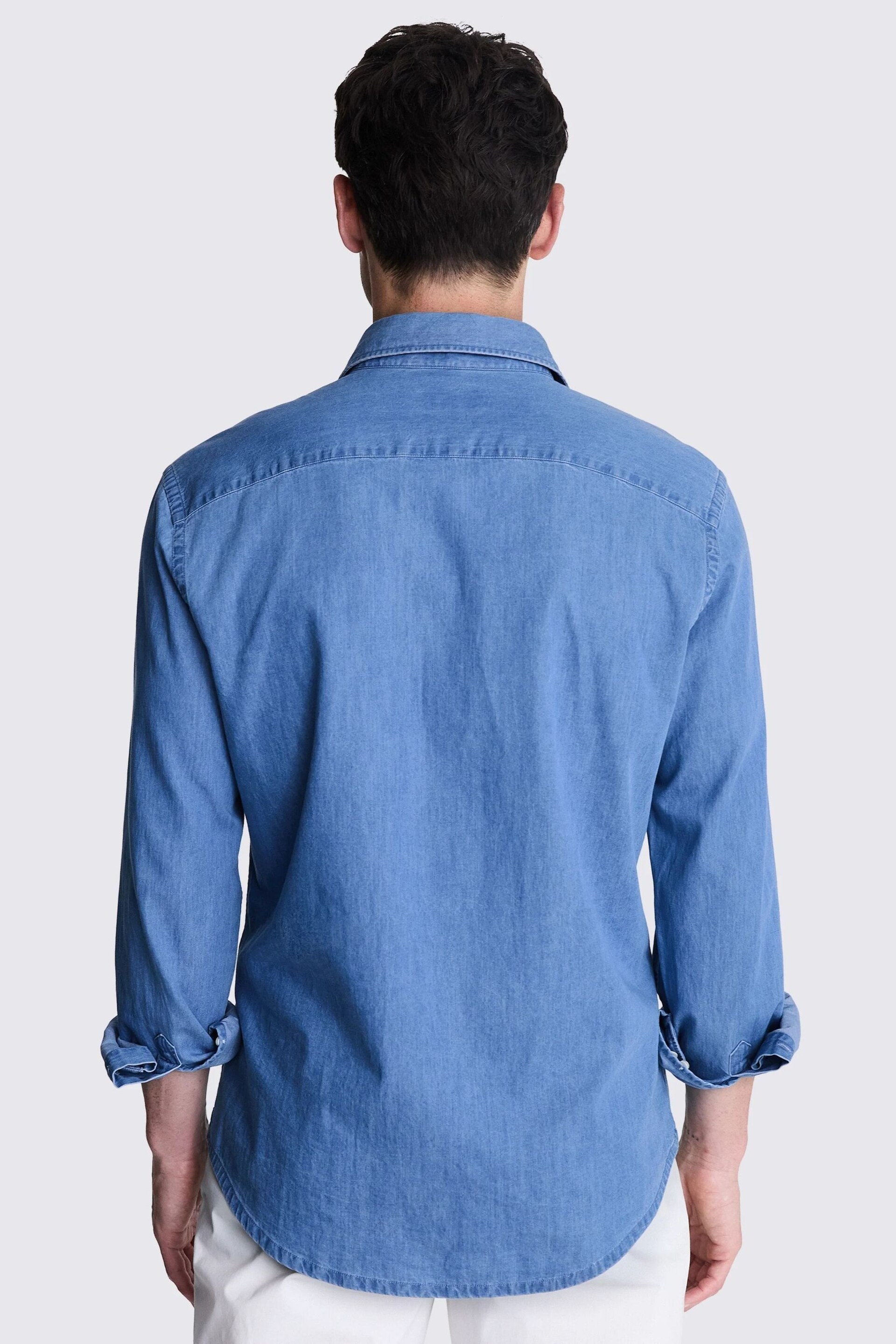 MOSS Blue Denim Shirt - Image 2 of 4