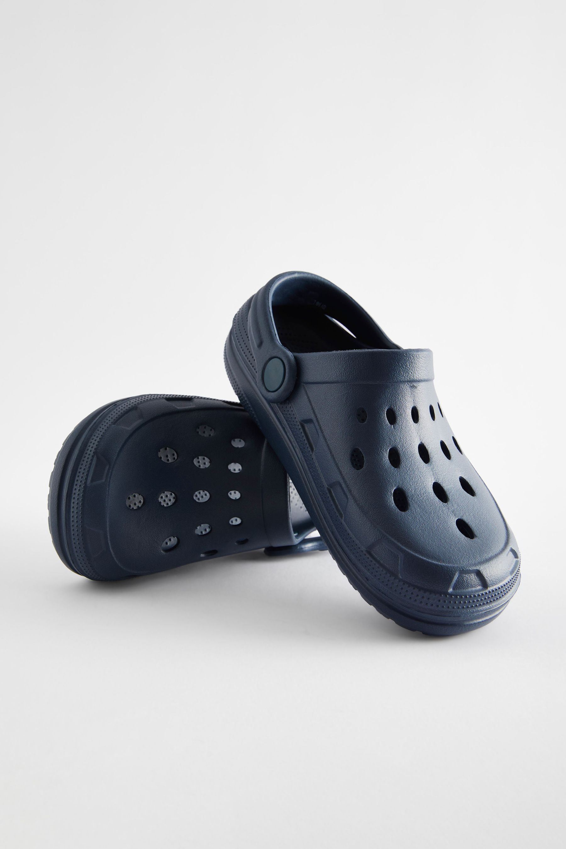 Navy blue clogs online