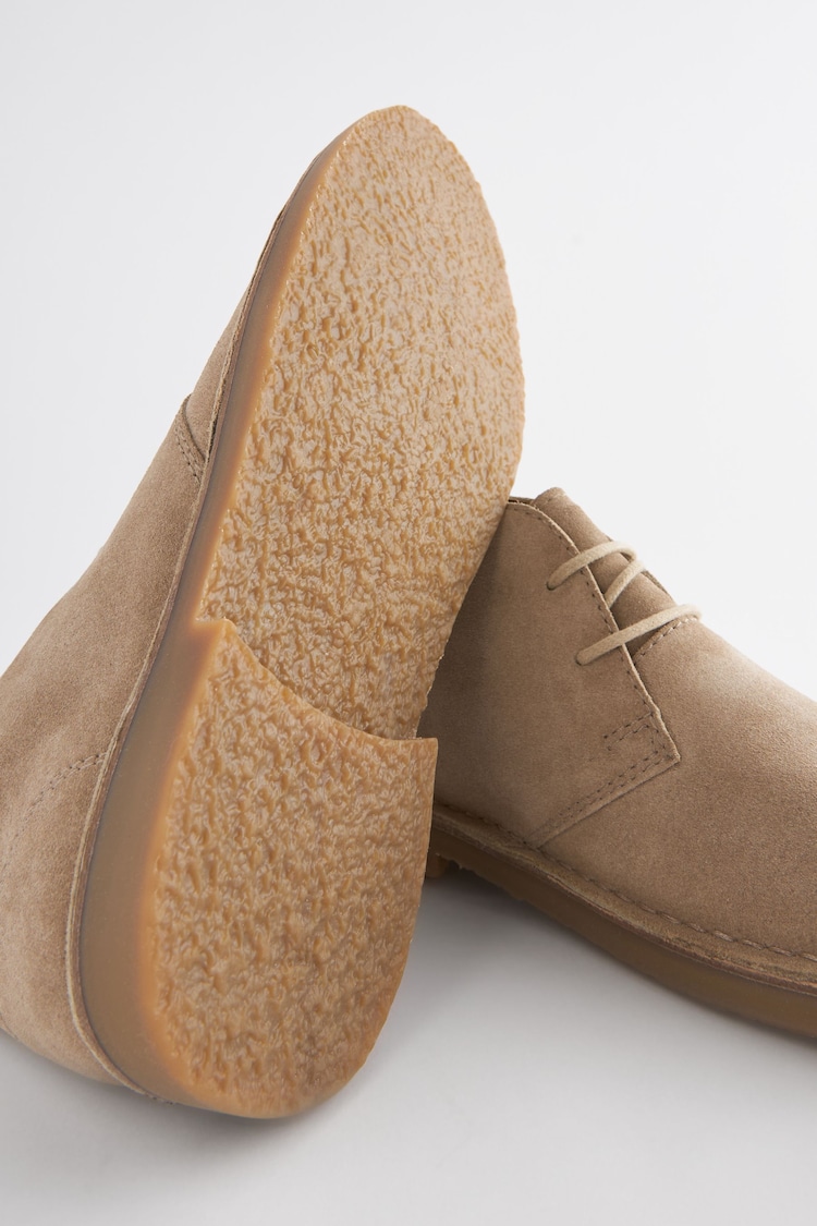 Taupe Brown Desert Boots - Image 3 of 6