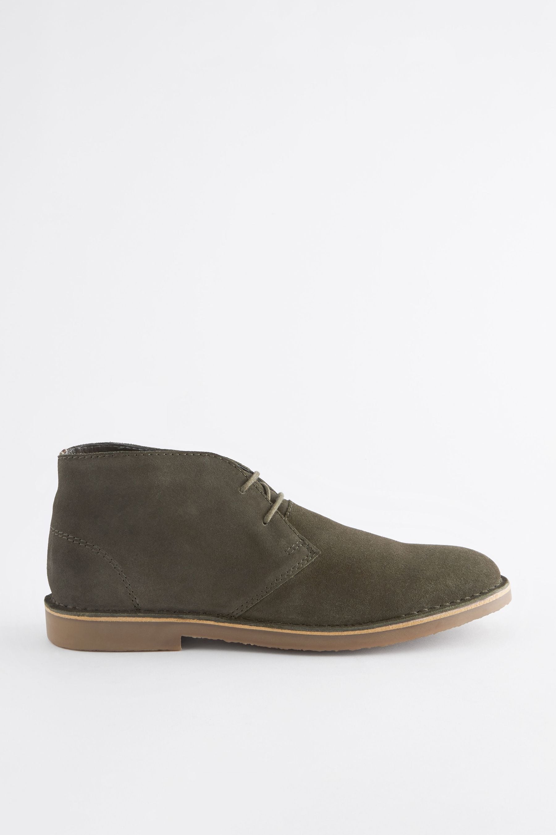 Khaki Green Suede Desert Boots
