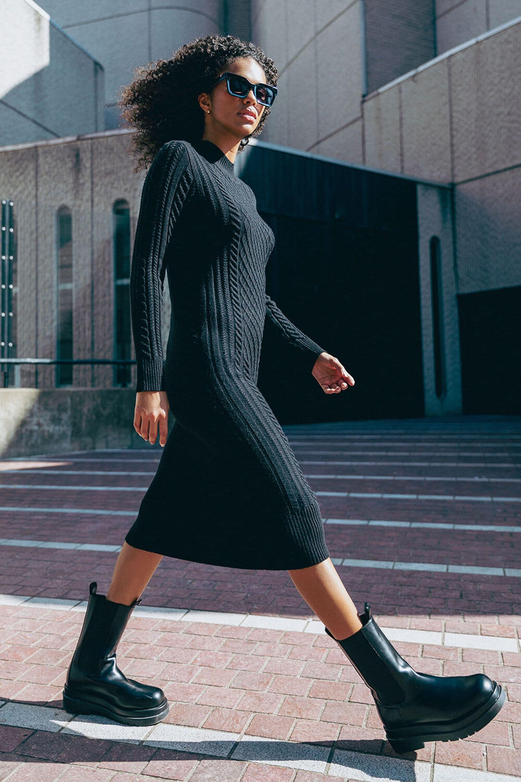 Midi knitted jumper dress clearance