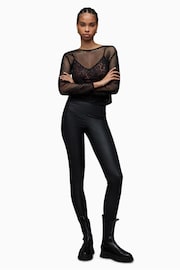 AllSaints Black Rosalie Anita Top - Image 3 of 7