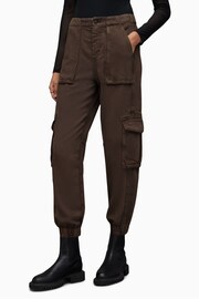 AllSaints Brown TENCEL™ Frieda Trousers - Image 1 of 6