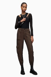 AllSaints Brown TENCEL™ Frieda Trousers - Image 4 of 6