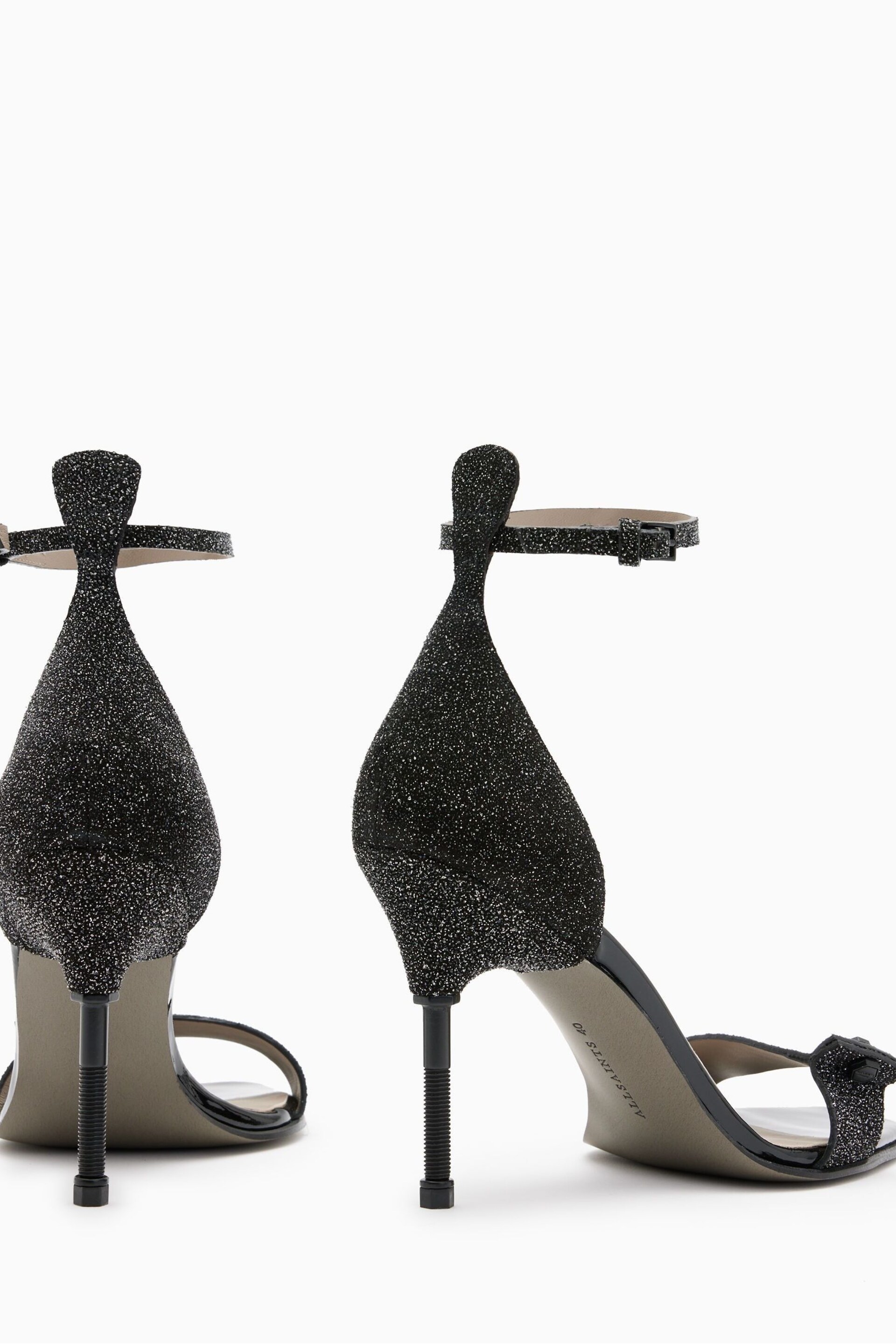 AllSaints Natural Betty Sparkle Sandals - Image 3 of 5
