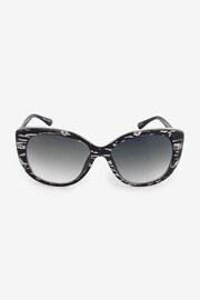 Black Zebra Print Wrap Cateye Sunglasses - Image 2 of 4