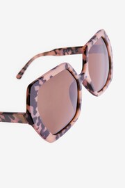 Tortoiseshell Brown Soft Hexagon Sunglasses - Image 5 of 5