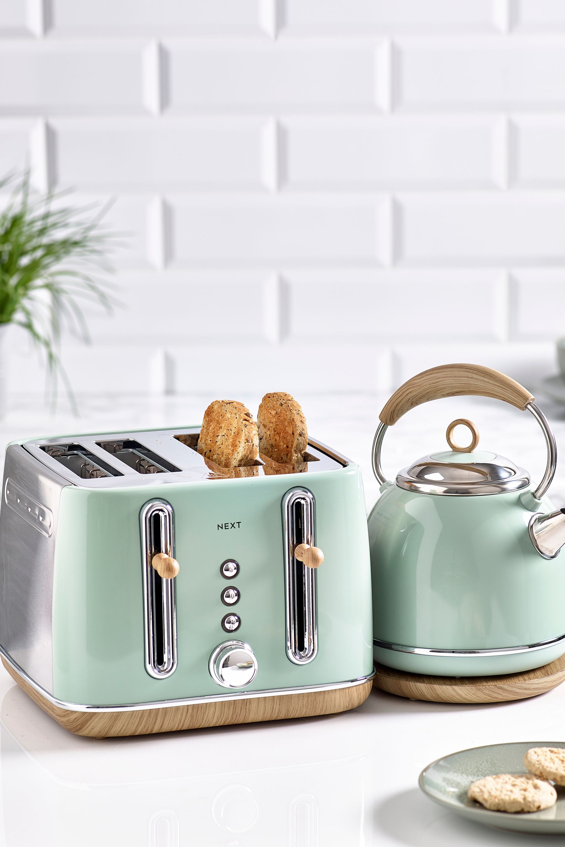 Mint green kettle and toaster online