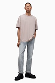 AllSaints Grey Isac Short Sleeve Crew T-Shirt - Image 3 of 6