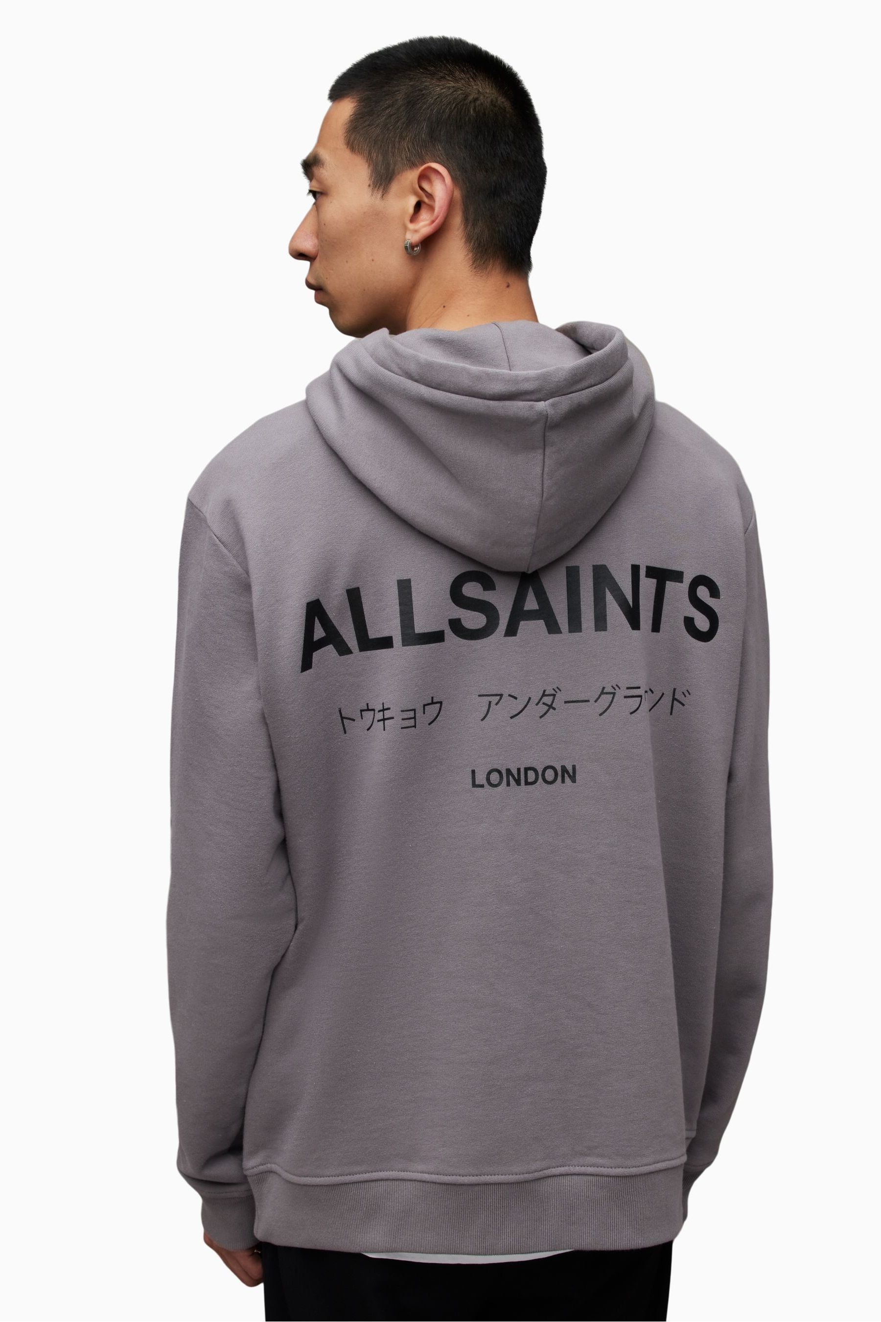 Buy AllSaints Grey Underground Overhead Hoodie from Next Armenia