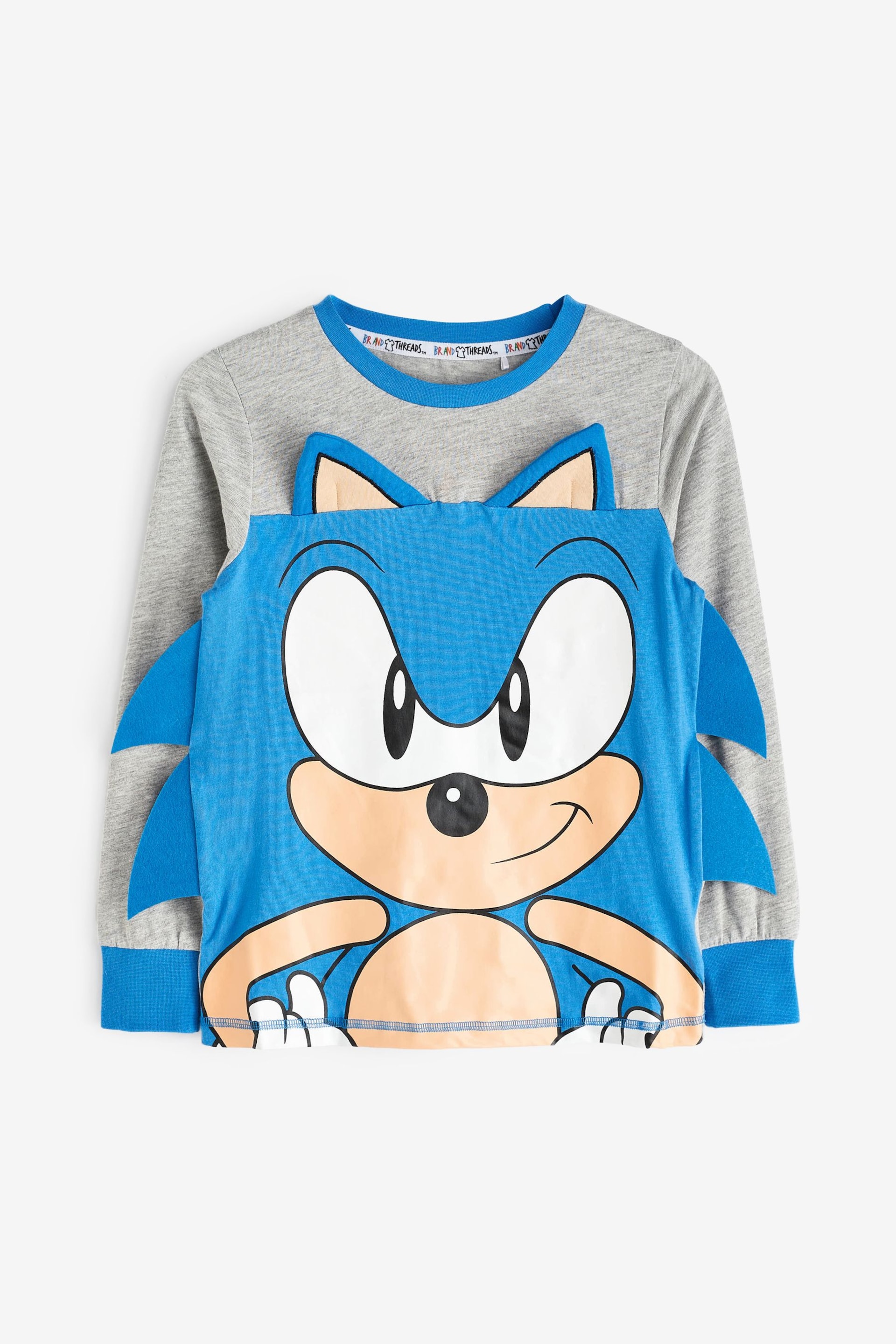 Brand Threads Blue Sonic the Hedgehog Boys Pyjama Set - Image 2 of 3