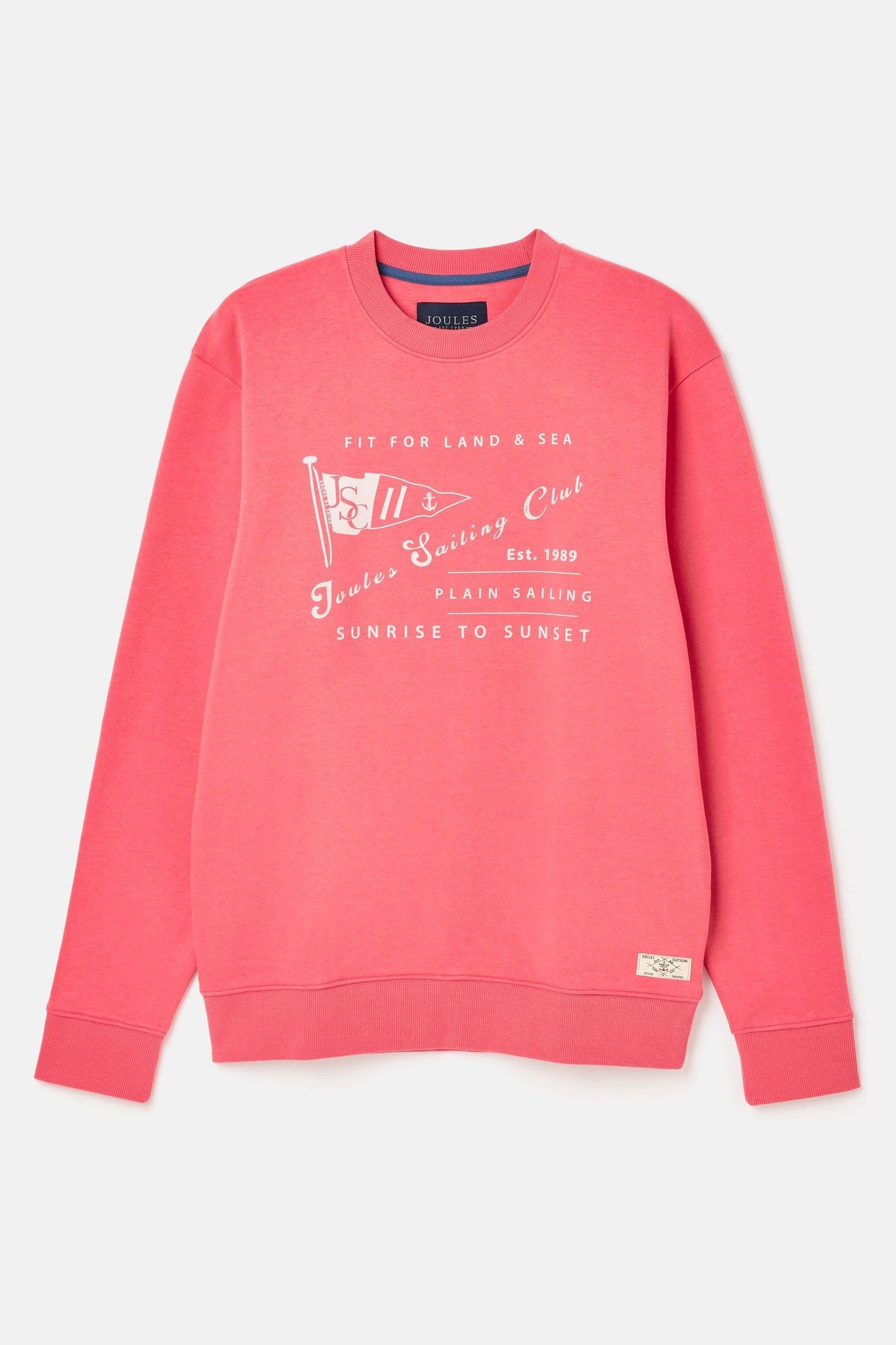 Buy Joules Mason Pink Graphic Crew Neck Jumper from the Next UK online shop