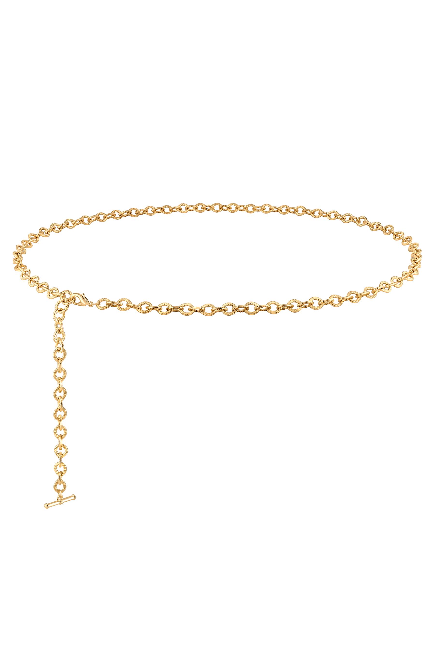 Buy Mood Gold Polished Textured Chain Belt from the Next UK online shop